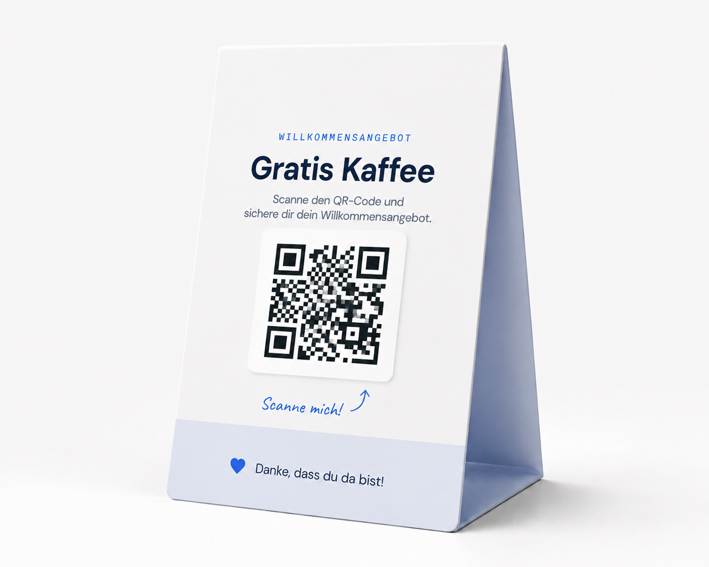 Bondly-Aufsteller mit QR-Code am Tisch